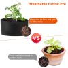 3 Pack Plant Grow Bags Potato Vegetable Planter Bags Breathable Planting Fabric Pots 15Gallons