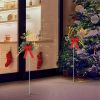 2Pcs Christmas Lighted Reindeer Decoration Led Pathway Stake Lights Battery Powered For Outdoor Garden Lawn Porch Front Door Patio Holiday Decor