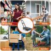 Folding Hand Truck Collapsible 165Lbs Heavy Duty Luggage Cart Foldable Utility Dolly Platform Cart With 3-Length Telescopic Handle 6 Wheels 1 Elastic