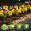Solar Sunflower Lights Outdoor Waterproof Warm White Solar Landscape Lights With 2 Lighting Modes Ip44 Decorative Solar Flower Lights For Yard Patio P