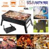 Portable Bbq Grill Foldable Charcoal Grill Lightweight Smoker Grill For Camping Picnics Garden Grilling