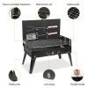 17.32X10.63X2.56In Portable Charcoal Grill Foldable Bbq Suitcase Grill Shelf For Outdoor Camping Picnics Garden Grilling