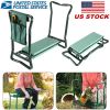Foldable Garden Kneeler Seat W/ Kneeling Soft Cushion Pad Tools Pouch Portable Gardener Kneeling Bench Stool