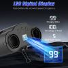 16000Mah 4 In 1 Dual-Turbine Waist Clip Fan Wearable Personal Fan Hands-Free With 5 Speeds Lcd Display Lanyard Double As Power Bank For Jobsites Campi