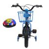 12In Kids\' Bike With Training Wheels Children Bicycle With Helmet Basket Rear Seat Chain Guard For Boys Aged 2-4