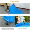 51X13” Inflatable Swimming Pool Blow Up Family Pool For 3 Kids Foldable Swim Ball Pool Center W/ 4 Valves Bottom Water Drain Plug For Indoor Backyard