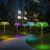 4Pcs Solar Powered Jellyfish Lights Ip44 Waterproof Decorative Outdoor Lamps 7 Color Changing Night Light