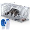 25.59Inch Live Humane Animal Trap Cage Heavy Duty Folding Catch And Release Rodent Cage For Rabbit Squirrel Possum Skunk Kitten Raccoon And More