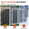 4.6X2.4 Ft Resin Outdoor Storage Shed With Hydraulic Lid & Ramp Lockable Horizontal Storage Cabinet For Garden Tools Firewood Outdoor Supplies And Pet