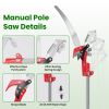 2-In-1 Pole Saw & Fruit Picker With 1.3-13Ft Extendable Stainless Steel Pole Manual Tree Pruner With 65Mn Steel Blade Fruit Picking Basket Storage Bag