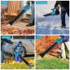 Cordless Leaf Blower 93Mph 431Cfm Battery Powered Leaf Blower    With 6 Variable Speeds 2 Rechargeable Batteries For Yard Patio Driveway