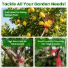 2-In-1 Pole Saw & Fruit Picker With 1.3-9.6Ft Extendable Stainless Steel Pole Manual Tree Pruner With 65Mn Steel Blade Fruit Picking Basket Storage Ba