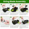 21V Electric Weed Edger Cordless String Trimmer Grass Mower Eater Bush Cutter With 16800Rpm 2X 3000Mah Batteries 3.6-4.6Ft Length 90° Rotatable Angle