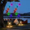Solar Moon And Star Wind Chime 7 Color Changing Wind Chime For Outside Ipx4 Waterproof Outdoor Garden Yard Decor