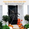 Halloween Decorations Spider Outdoor 49Inch Halloween Spider With 126 Inch Tarantula Mega Spider Web Hairy Poseable Scary Spider Outdoor Yard Creepy D