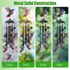 Hummingbird Wind Chimes For Outside Metal Wind Chimes With Aluminum Tubes Deep Soothing Sound Decor For Garden Yard Home Patio Gift For Women Men