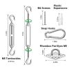 Sun Shade Sail Hardware Kit Stainless Steel Canopy Installation Kit Fixing Accessory For Rectangular Square Shade Sail Installation