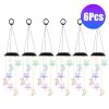 2Pack Solar Moon And Star Wind Chimes 7 Color Changing Wind Chimes For Outside Ipx4 Waterproof Outdoor Garden Yard Decor