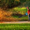 Cordless Leaf Blower 93Mph 431Cfm Battery Powered Leaf Blower    With 6 Variable Speeds 2 Rechargeable Batteries For Yard Patio Driveway