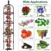 2 Packs Garden Obelisk Trellis 5.9Ft Plants Tower For Climbing Plants Flower Vegetable Vine Support Rustproof Garden Plant Trellis Black