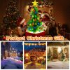 2Pack 37.4In Height Solar Christmas Tree With 100 Colorful Led Beads 8 Lighting Modes For Xmas Decoration Ip44 Waterproof Outdoor Pathway Stake Light