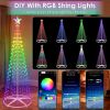 Led Smart Christmas Cone Tree Outdoor Lighted Christmas Tree Light With App Control Remote Control Ip44 Waterproof Timer 210 Modes For Indoor Outside