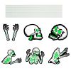 Halloween Skeleton Yard Sign Decorations 6Pcs Glow In The Dark Halloween Skull Fluorescence Lawn Garden Sign With 12 Stakes For Haunted House Garden Y