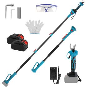 2-In-1 Electric Pruning Shear With Extension Pole 21V 4.0Ah Batteries Powered Cordless Pruner Reach 13Ft High 0.98In Cutting Diameter For Tree Trimmin