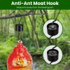Glass Hummingbird Feeder 33Oz Hand Blown Hummingbird Feeder With 5 Flower Feeding Port Perch Ant Moat Hanging Hook S Hook Hemp Rope Cleaning Brush For