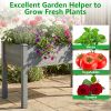 31X16X30In Elevated Raised Garden Bed With Legs, Wooden Planter Box For Outdoor Vegetable Herb Flower Fruit Growing