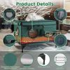 Waterproof Heated Cat House Outdoor Weatherproof Insulated Kitty Shelter Feral Cat Heating Bed With Heating Pad Anti-Chew Cord 2 Doors 3 Windows For I