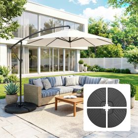 HDPE Material Patio Umbrella Base Weights Sand Filled up to 150 Lb. for Any Offset Umbrella Base | 4-Piece