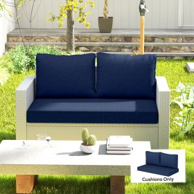2 Seat Patio Furniture Cushions, 46x26x5 in, Thick Outdoor Loveseat Cushion Set with Removable Cover
