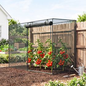 6 x 3ft Crop Cages for Garden, Plant Protectors from Animals, Storage Bag and 6 Ground Stakes, Black