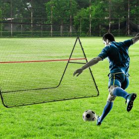 Soccer Rebounder Net, Adjustable and Foldable Multi-Sport Training Bounce Back Net, Target Goal