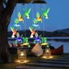 Solar Hummingbird Wind Chime 7 Color Changing Wind Chime For Outside Ipx4 Waterproof Outdoor Garden Yard Decor