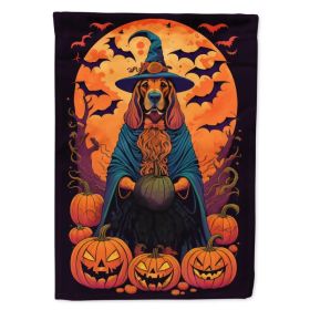 Bloodhound Witchy Halloween House Flag Large Porch Sleeve Pole Decorative Outside Yard Banner Artwork Wall Hanging, Polyester, House Size, Multicolor (Option: Default)