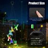 Solar Hummingbird Wind Chime 7 Color Changing Wind Chime For Outside Ipx4 Waterproof Outdoor Garden Yard Decor