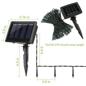 12M 100 Leds Solar String Fairy Lights Outdoor String Lamps Garden Xmas Decor Lamp (Packagecontents: Solar string light 
Solar panel with anchor stake)