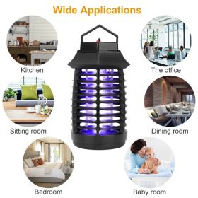 Bug Zapper Electric UV Mosquito Killer Lamp Insect Killer Light Pest Fly Trap Catcher Harmless Odorless Noiseless Narrow Safe Gap For Home Restaurant (Option: AS  pic)