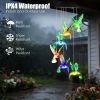 Solar Hummingbird Wind Chime 7 Color Changing Wind Chime For Outside Ipx4 Waterproof Outdoor Garden Yard Decor