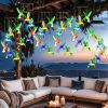Solar Hummingbird Wind Chime 7 Color Changing Wind Chime For Outside Ipx4 Waterproof Outdoor Garden Yard Decor