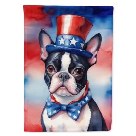 Boston Terrier Patriotic American Garden Flag Mailbox Flag Decorative Yard Flag Banner Outside Patio Artwork Yard Flower Beds, Garden Size, Multicolor (Option: Default)
