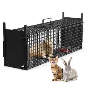 32In 2 Door Live Animal Cage Trap For Animals Under 12Lbs Easy To Setup Humane Galvanized Iron Trap Cage For Rabbits Groundhogs Skunk Opossums Nutria (Packagecontents: 1x Animal Trap Cage 
2x Doors
1x Pedal 
1x Trigger Lever
3x Door Buckles(Pre-installed)
2x Screw
3x Nuts (1 For Pedal, 2 For Doors)
1x Pedal Gasket
1x User Manual)