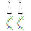 Solar Hummingbird Wind Chime 7 Color Changing Wind Chime For Outside Ipx4 Waterproof Outdoor Garden Yard Decor