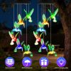 Solar Hummingbird Wind Chime 7 Color Changing Wind Chime For Outside Ipx4 Waterproof Outdoor Garden Yard Decor