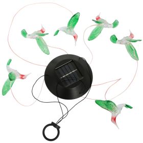 1Pc LED Solar Hummingbird Wind Chime Solar String Lights 6 LEDs Color-Changing IP65 Waterproof Decorative Lamp Lighting For Home Garden Fence Party (Option: 1pc)