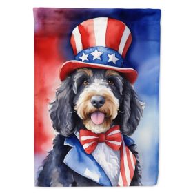 Bernedoodle Patriotic American Garden Flag Mailbox Flag Decorative Yard Flag Banner Outside Patio Artwork Yard Flower Beds, Garden Size, Multicolor (Option: Default)