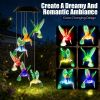 Solar Hummingbird Wind Chime 7 Color Changing Wind Chime For Outside Ipx4 Waterproof Outdoor Garden Yard Decor