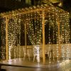 3M 300 Leds String Curtain Light Ip44 String Fairy Lights Party Xmas Decor Lamps W/ Remote
